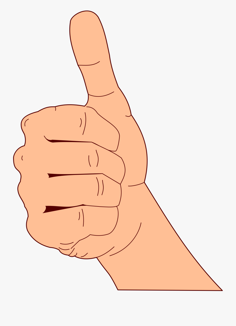 Person With Thumbs Up Clipart - Big Thumbs Up Transparent, Transparent Clipart