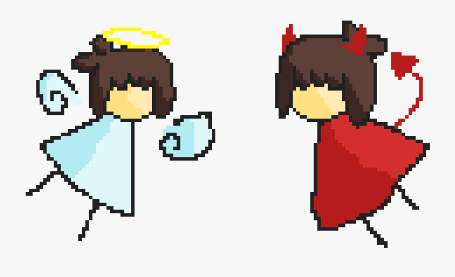 Shoulder Angel And Devil - Angel And Devil On Shoulder, Transparent Clipart