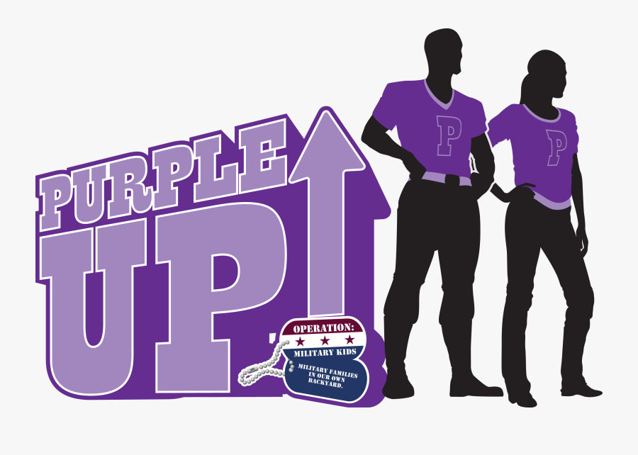 Purple Up Clipart Military Child - Purple Up Military Appreciation, Transparent Clipart