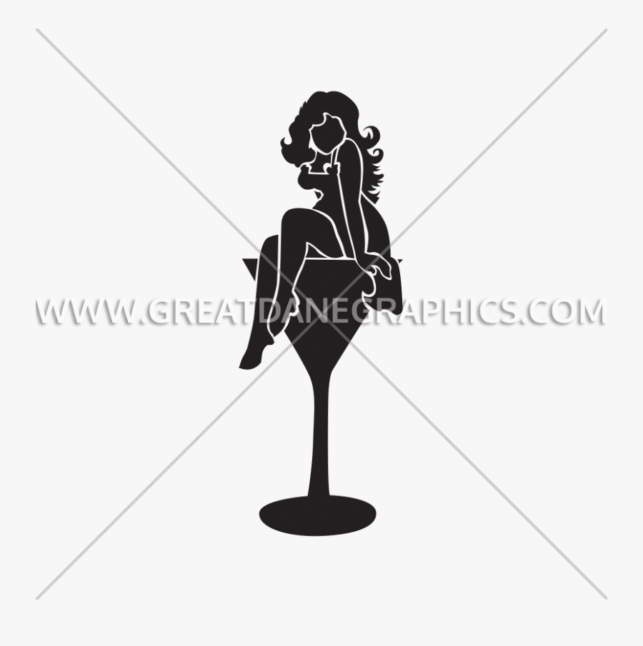Pin Up Clipart Martini - Illustration, Transparent Clipart