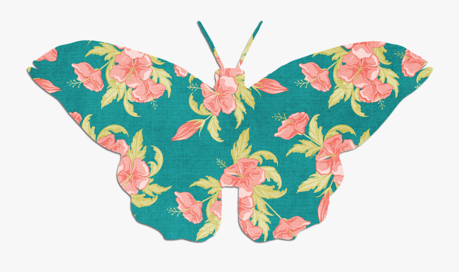 Butterfly, Pink, Green, Flowers, Clipart, Cute, Flying - Transparent Artsy, Transparent Clipart