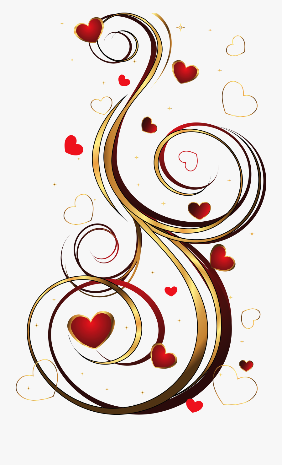 Heaven Clipart Pearl Gate - Red And Gold Ornament Png, Transparent Clipart