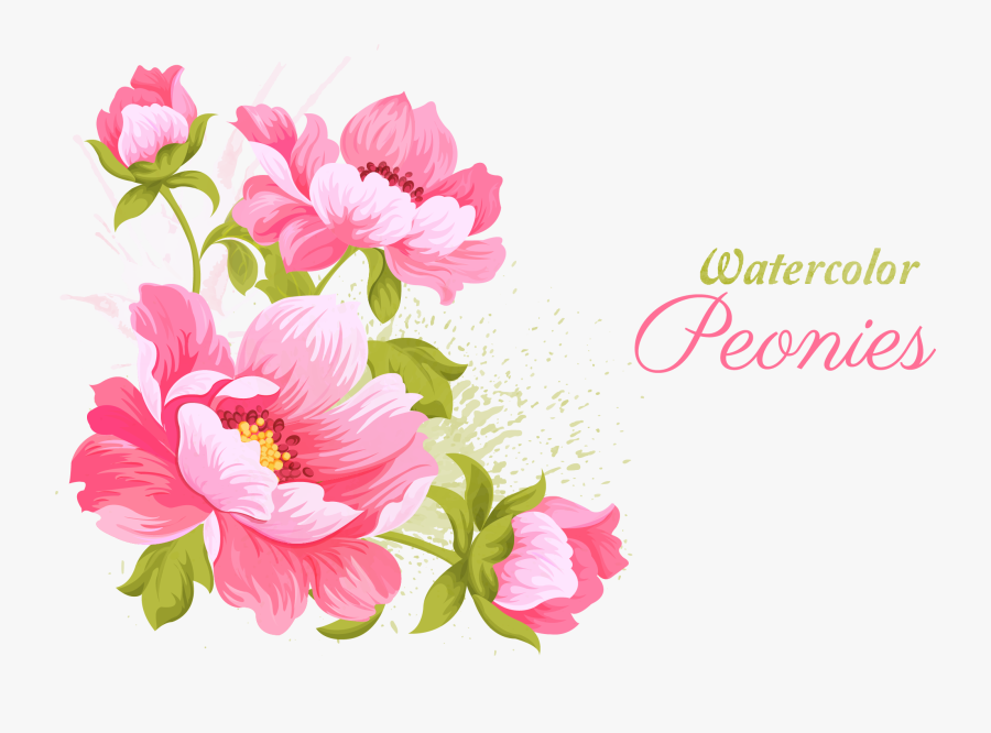 Pink Material Wedding Watercolor Vector Invitation - Png Vector Pink Flower, Transparent Clipart