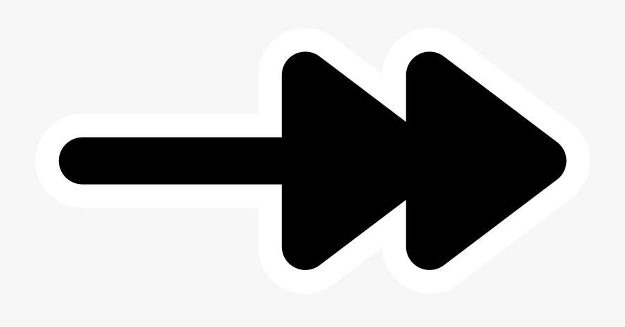 Mono Line Double Arrow End Icons Png, Transparent Clipart