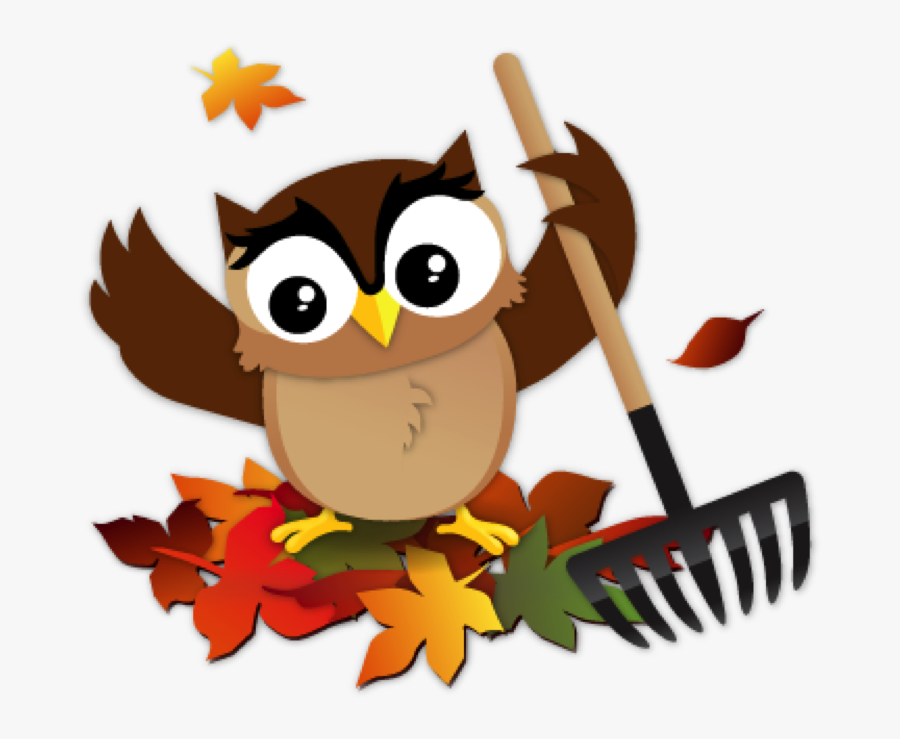 Transparent Fall Owl Clipart - Fall Clean Up Clipart, Transparent Clipart