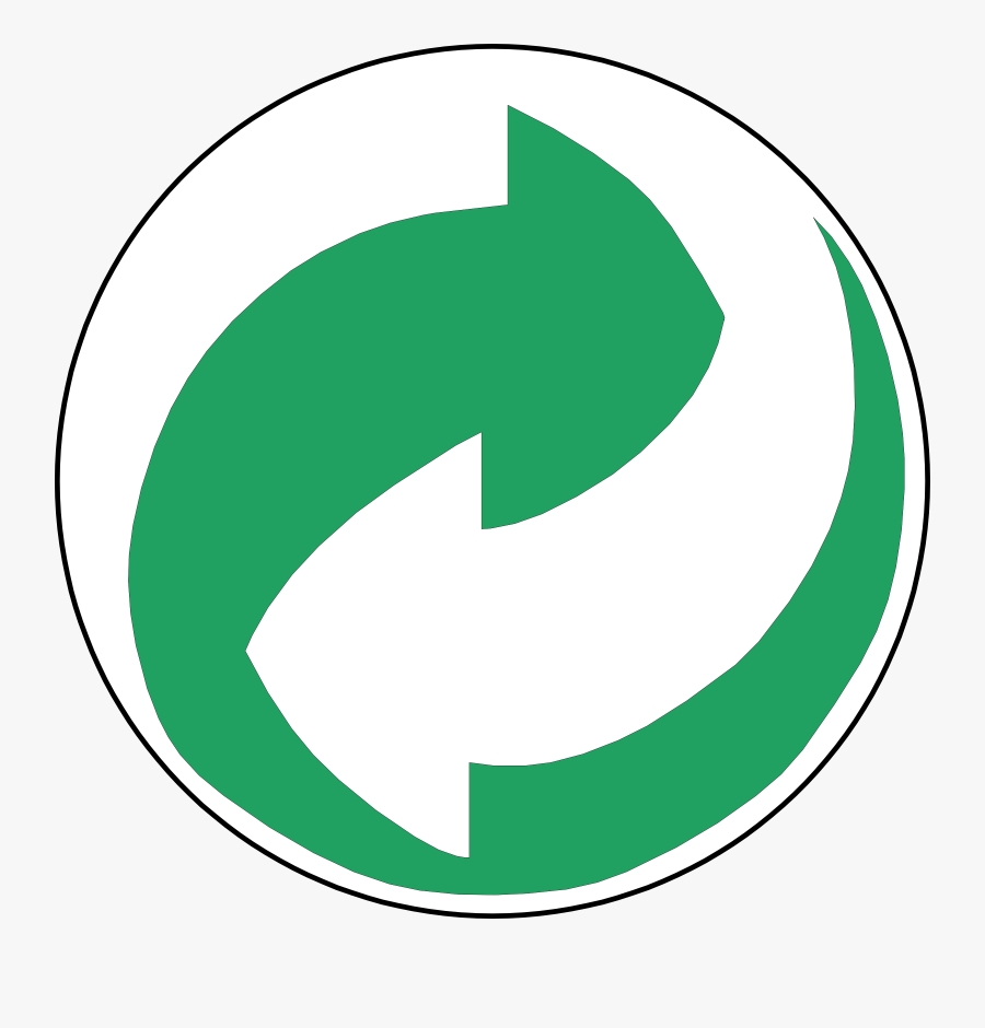 Recycling Symbol Green And White Arrows - Green And White Arrow Logo, Transparent Clipart
