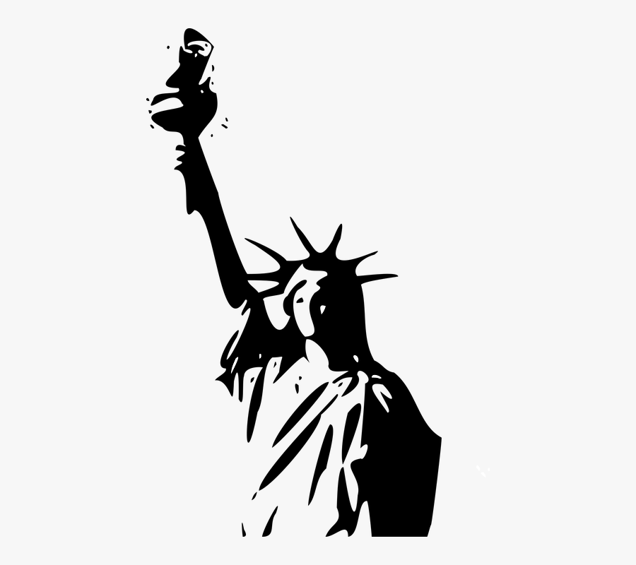Statue New York Freedom The Statue Of Liberty Us - Statue Of Liberty, Transparent Clipart