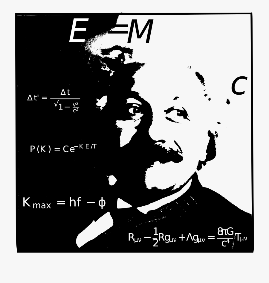 Physics Clipart Black And White , Png Download - Albert Einstein, Transparent Clipart