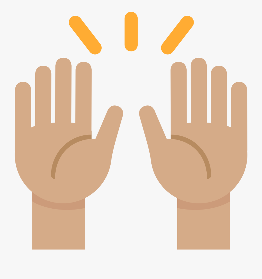 High Five Clipart Svg Clip Art Free - Raising Hands Emoji Transparent, Transparent Clipart