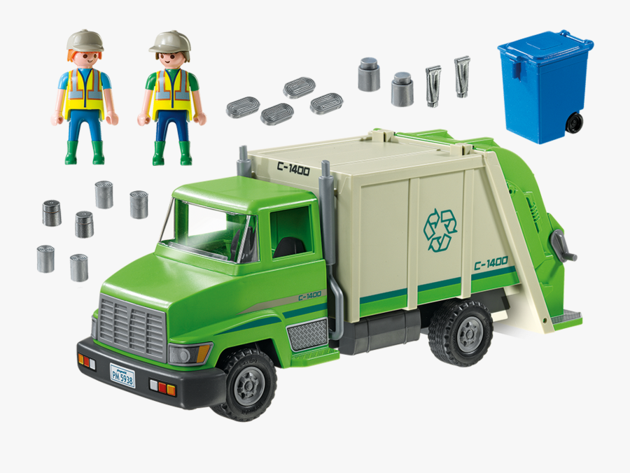 Clip Art Playmobil Usa - Playmobil Recycling Truck, Transparent Clipart