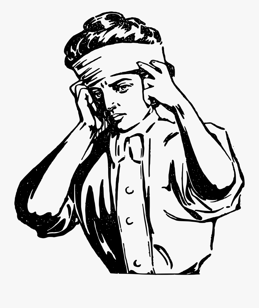 Clipart Headache Lady Headache Clipart Black And White , Free