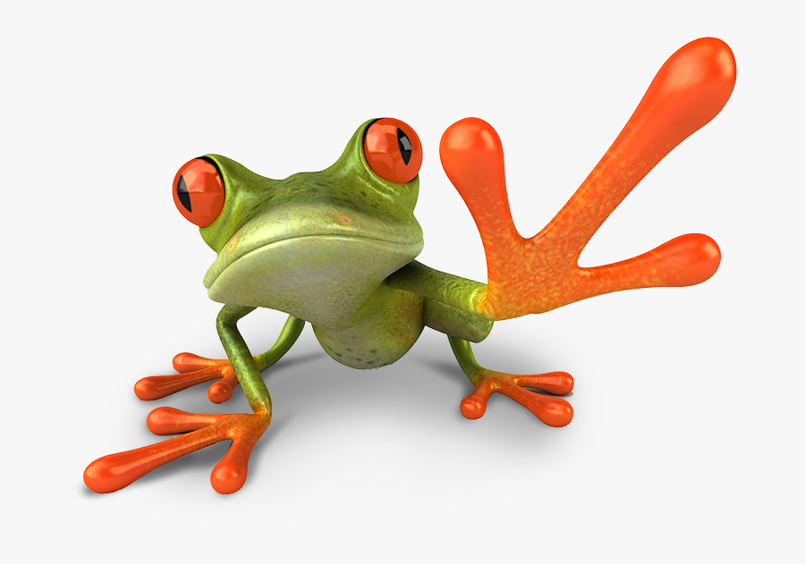 Frog Doing High Five - Tree Frog Clipart Png, Transparent Clipart