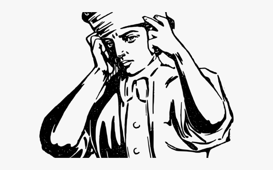 Headache Cliparts Transparent - Black And White Clipart Of Headache, Transparent Clipart