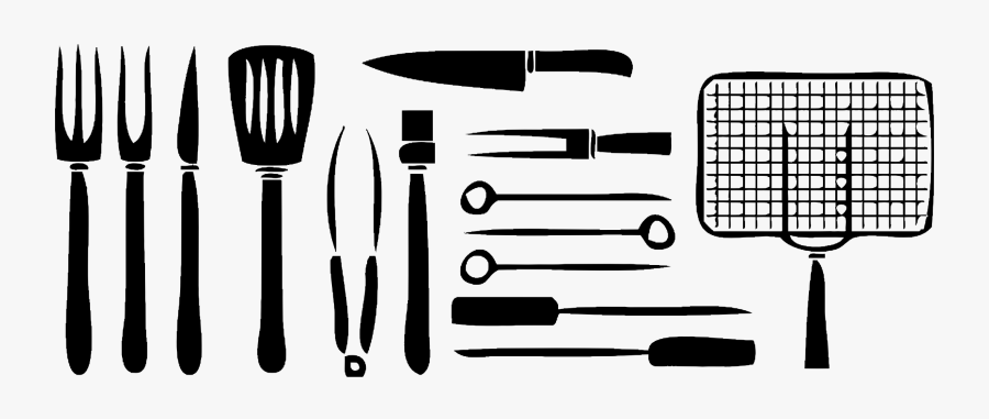 Grilling Clipart Spatula - Cubiertos Parrilla Png, Transparent Clipart