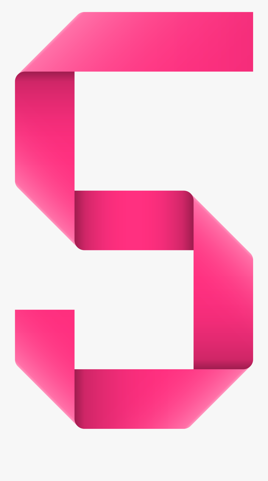 Ribbon Number Png, Transparent Clipart