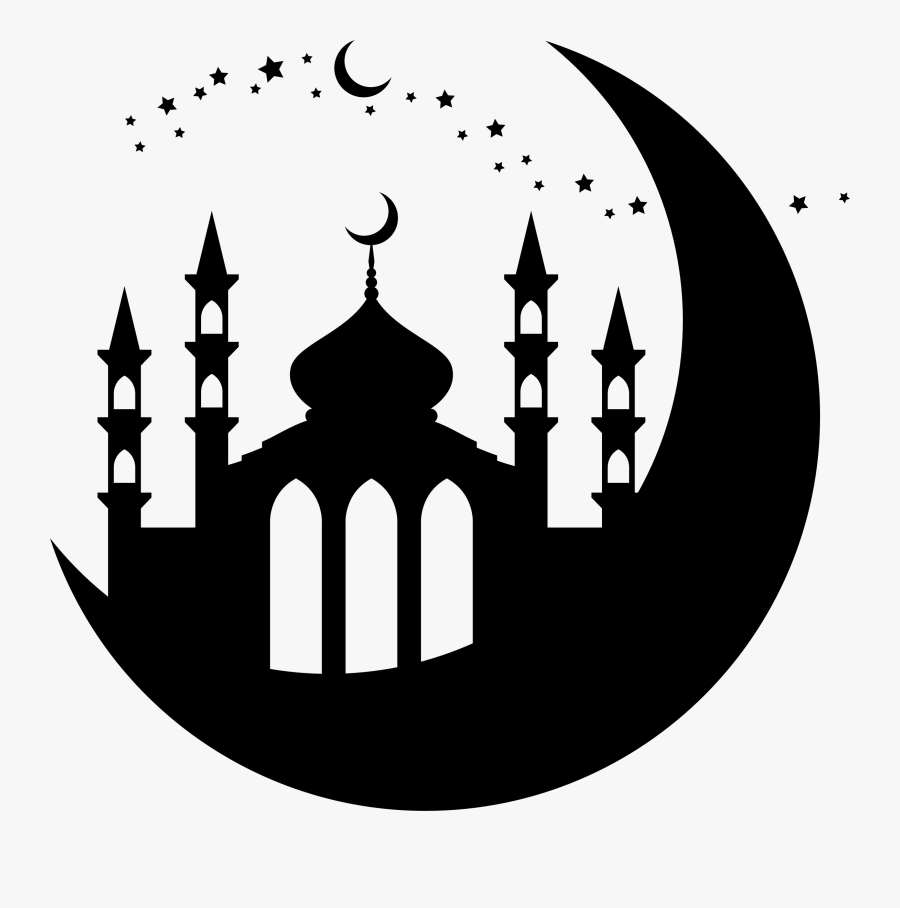 Moon And Mosque Png, Transparent Clipart