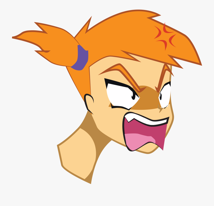 Angry Anime Girl Big - Angry Girl Face Png , Free Transparent Clipart - Cli...