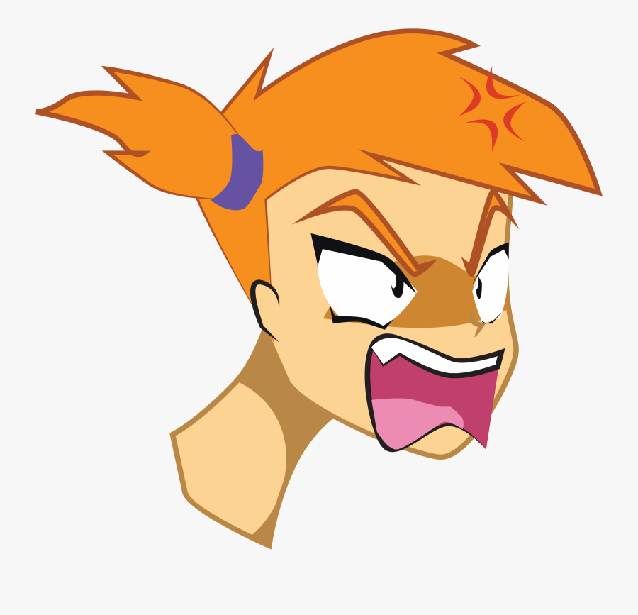 Angry Anime Girl Big - Angry Girl Face Png, Transparent Clipart