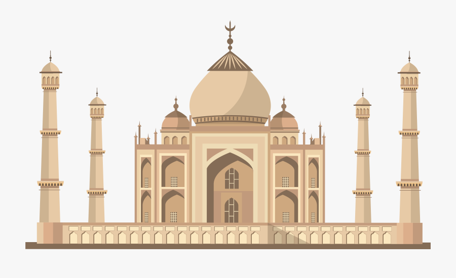 Taj Mahal India Png Clip Art - Taj Mahal Cartoon Png, Transparent Clipart