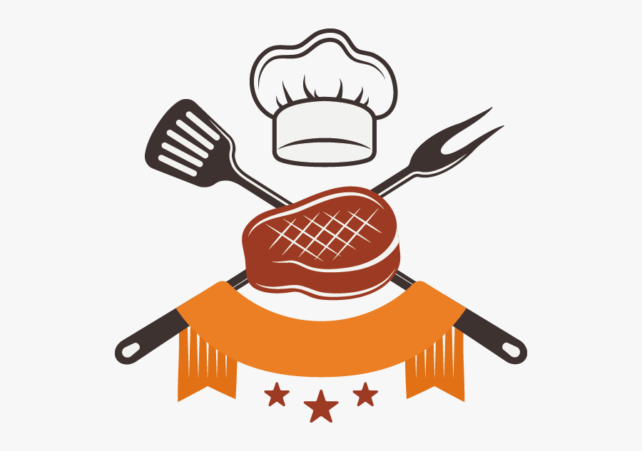 Barbecue Steak Food Clip Art - Food Chef Logo Png, Transparent Clipart