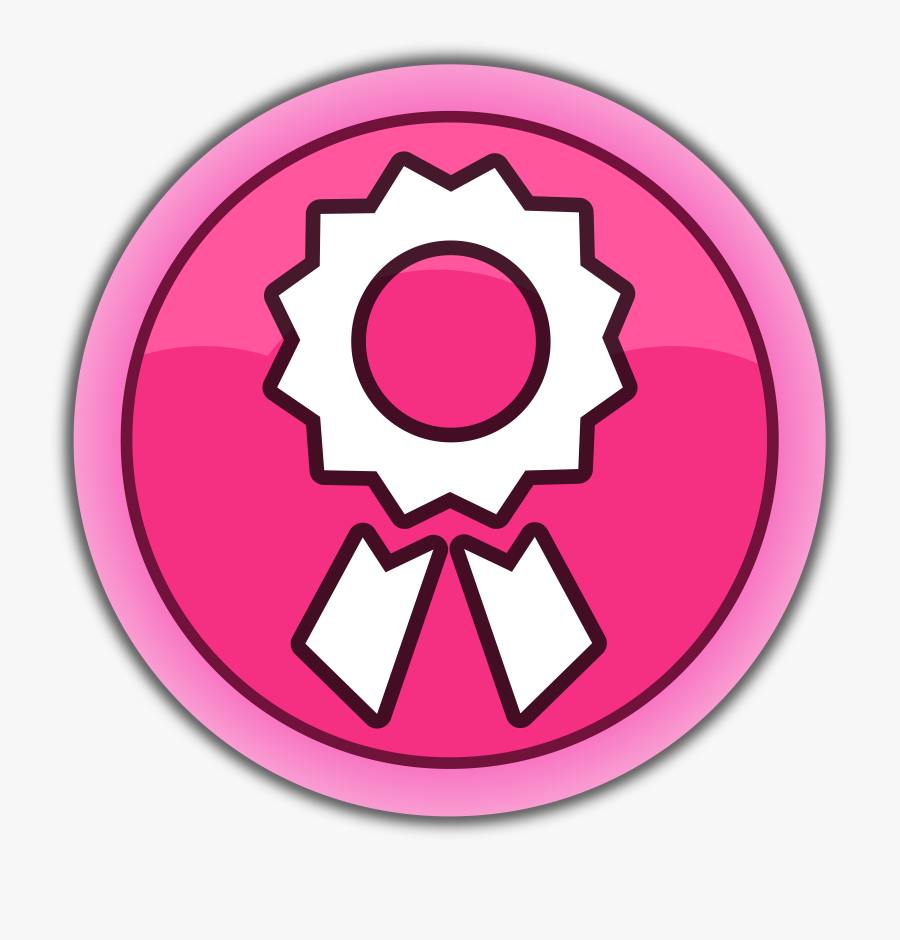 Clipart - Icon For Achievements Pink, Transparent Clipart