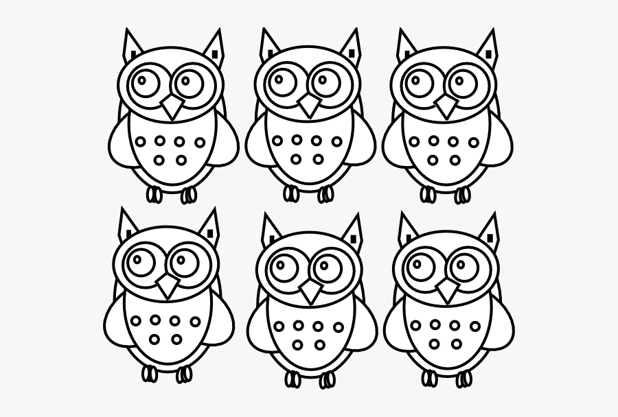 Owls Clipart Coloring, Transparent Clipart