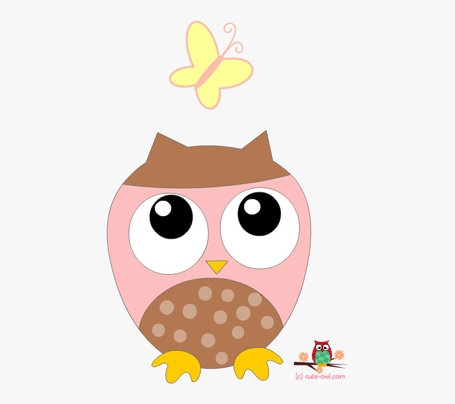 Adorable Clipart Owl - Owl And Butterfly Clipart, Transparent Clipart