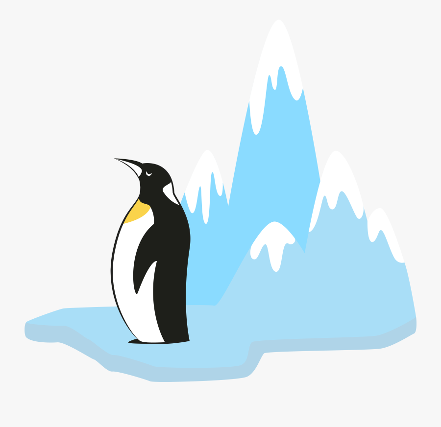 Clip Art Penguin On Transparent Png - Transparent Glacier Clipart, Transparent Clipart