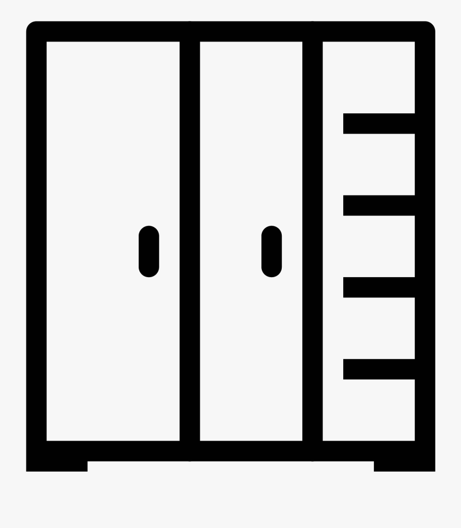 Picture Library Stock Closet Door Clipart - Monochrome, Transparent Clipart