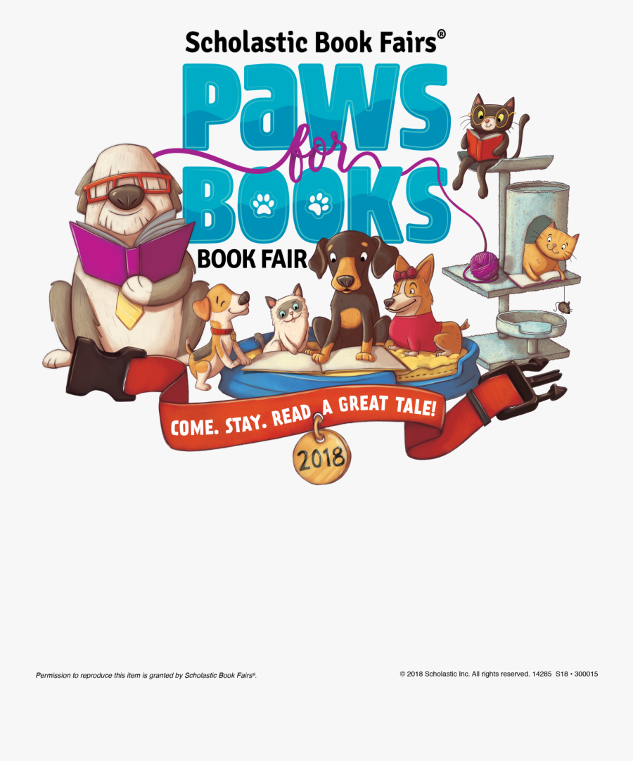 Paws For Books - Scholastic Book Fair Paws For Books, Transparent Clipart