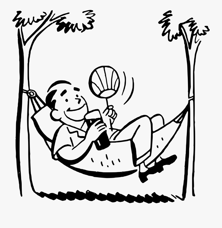A Relaxing In Hammock Clipart - Hammock Clipart, Transparent Clipart
