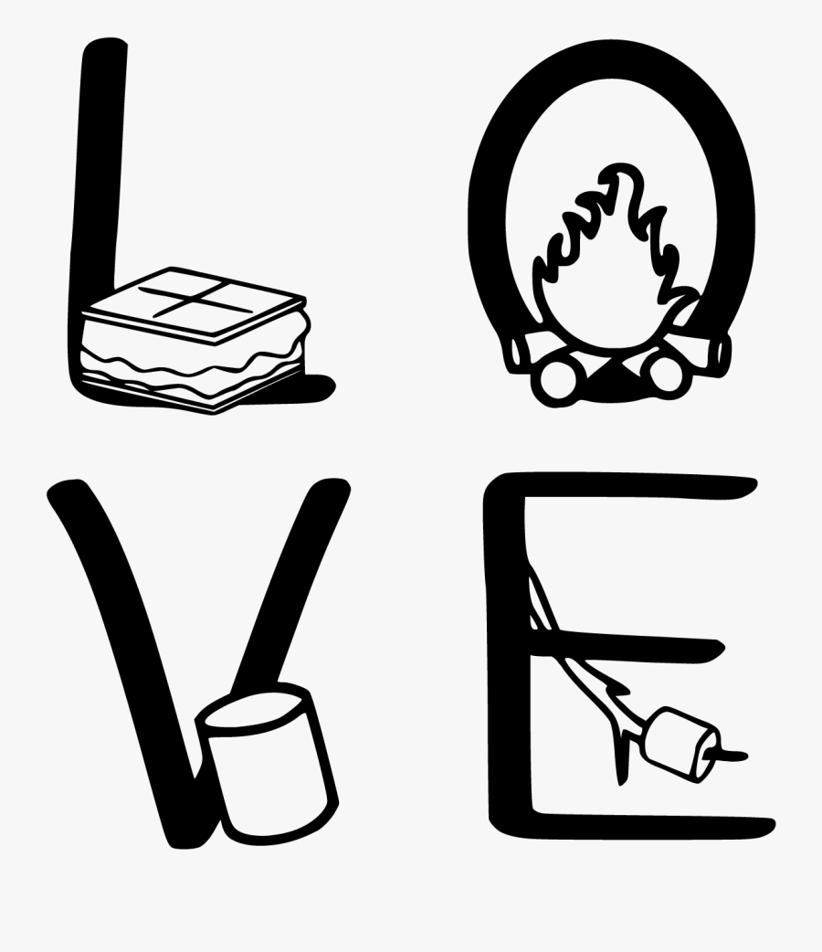 Ks I Love You Smore Font, Transparent Clipart