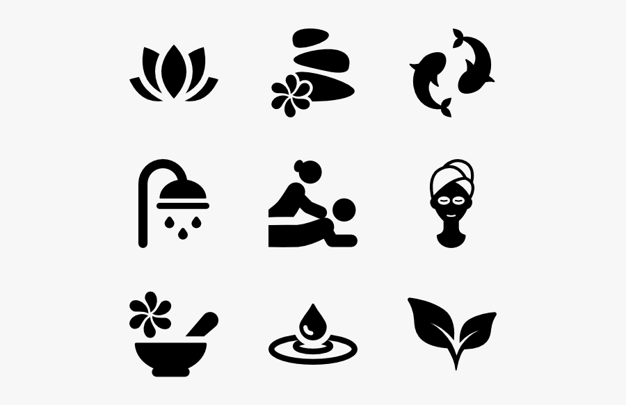 Clip Art Relax Symbols - Spa Icon Logo Transparent, Transparent Clipart