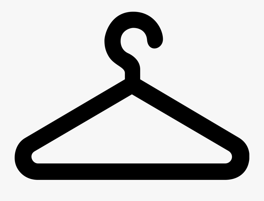 Clothes Hanger Icon - Hanger Clipart Black And White, Transparent Clipart