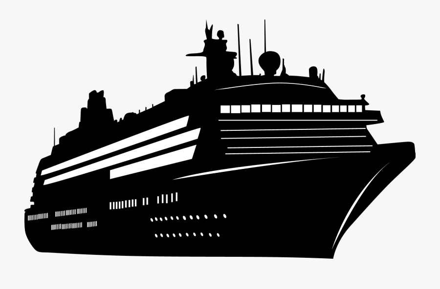 Cruise-ship - Transparent Cruise Ship Silhouette, Transparent Clipart