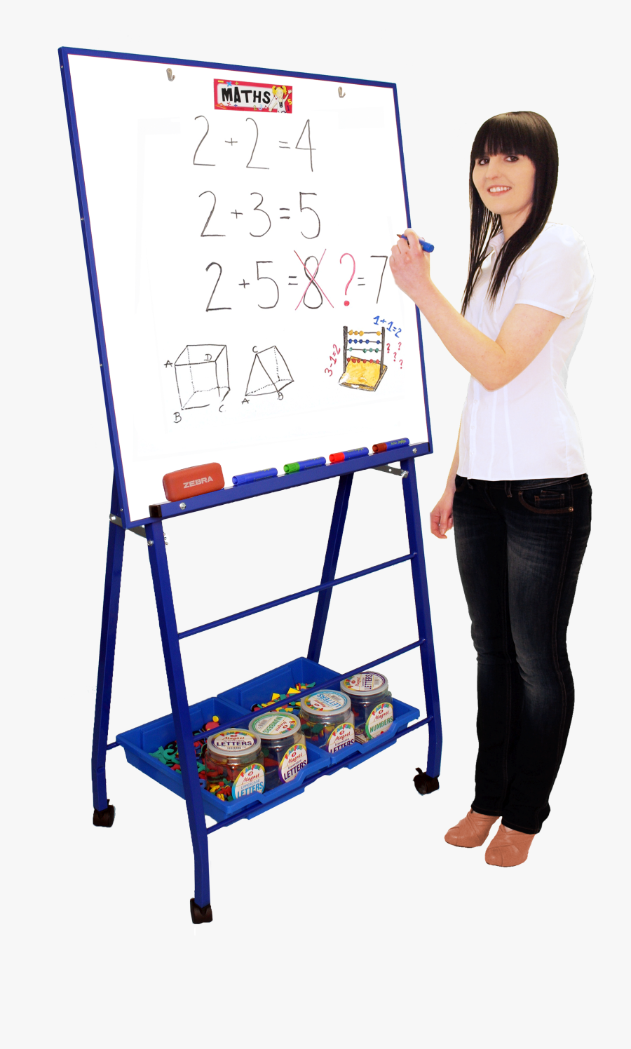 Markers Clipart Small Whiteboard - Easel, Transparent Clipart