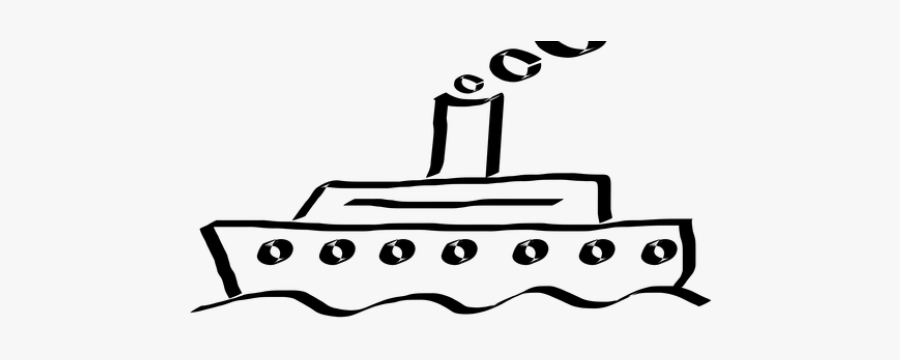 Ferry Black And White, Transparent Clipart