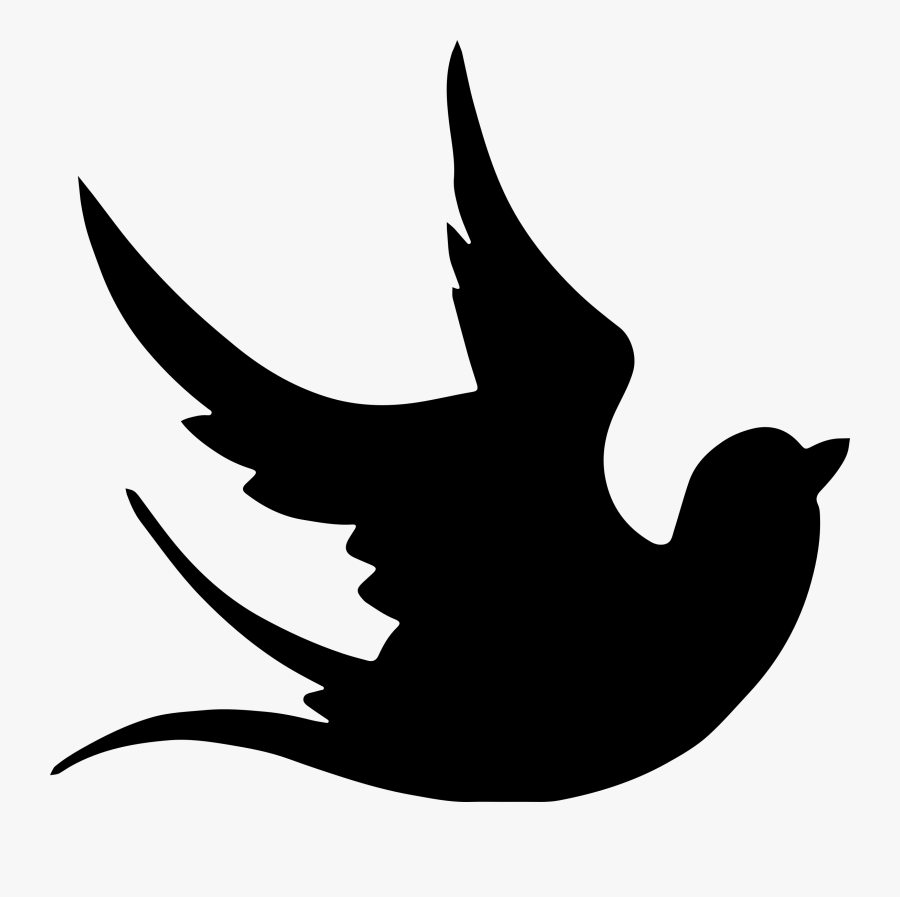 Black Clipart Dove - Dove Silhouette Transparent Background, Transparent Clipart