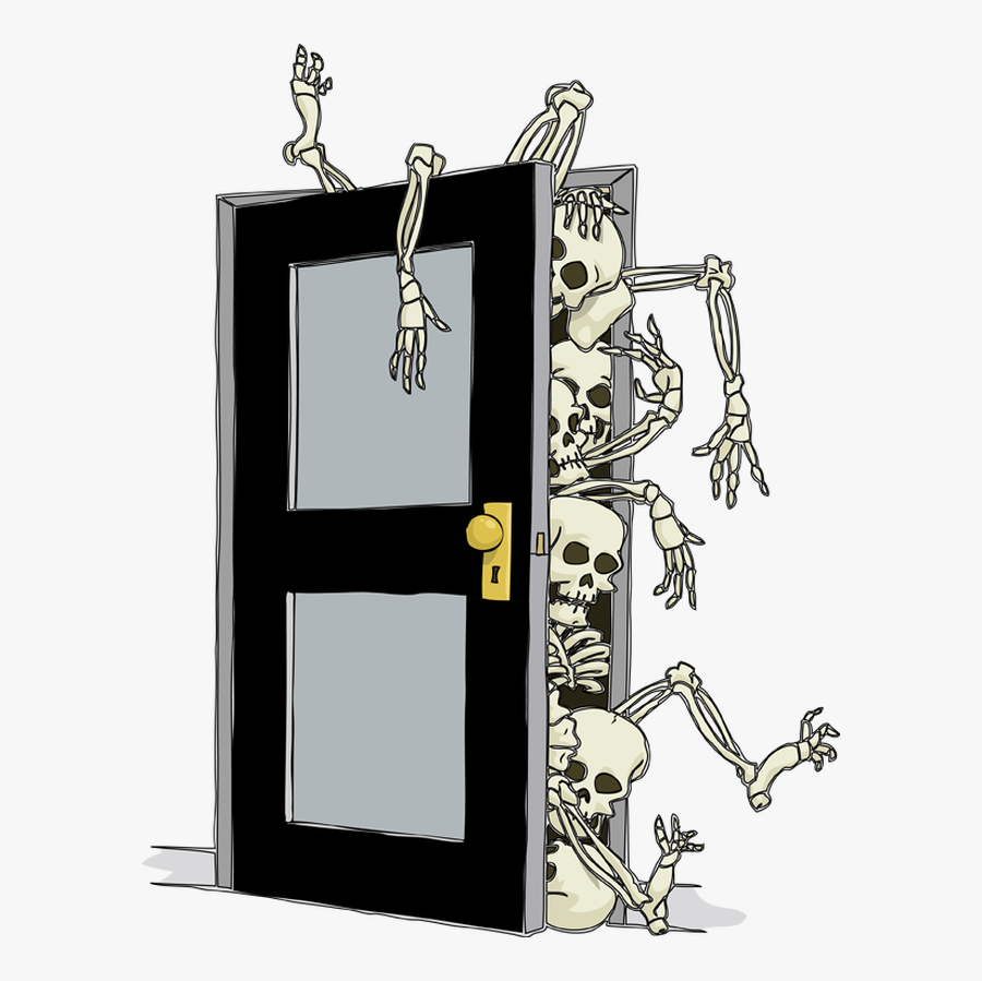 Skeletons In The Closet - Skeleton In The Closet Cartoon, Transparent Clipart