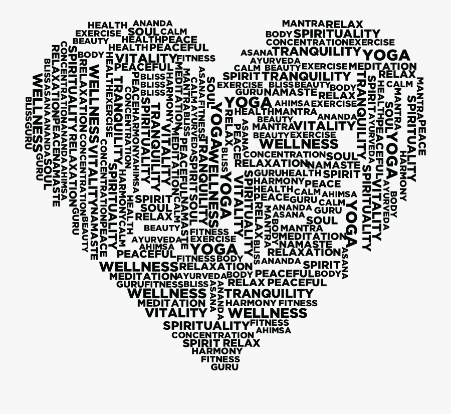 Free Of A Heart - Love Word Cloud Png, Transparent Clipart
