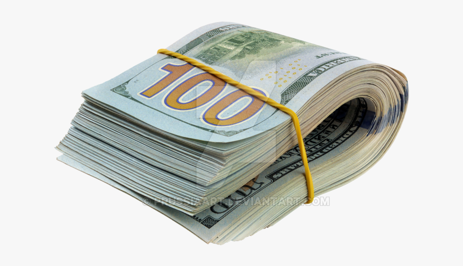 Pack Of Hundred Dollar Bills, Transparent Clipart