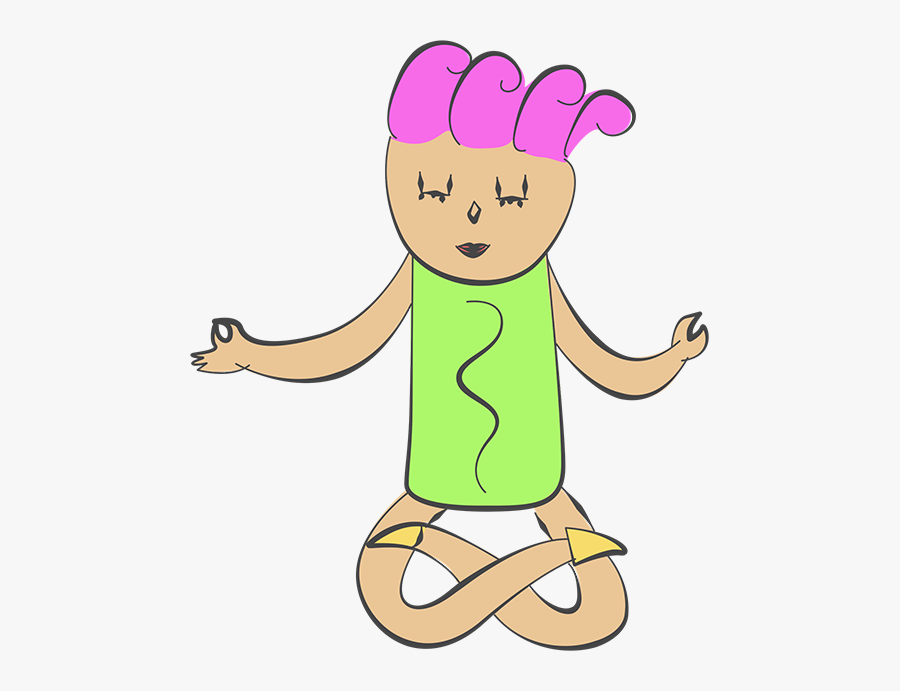 Relaxing Clipart Meditation Child - Cartoon, Transparent Clipart