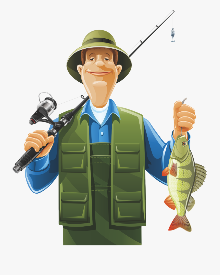 Fisherman Fishing Rod Clip Art - Fisherman Png, Transparent Clipart