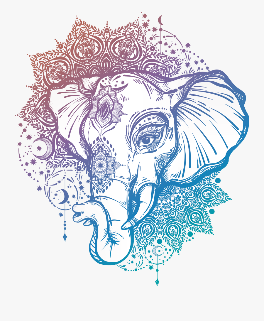 Tattoo Mandala Ganesha Elephant Artist Free Transparent - Mandala Elephant Tattoo, Transparent Clipart