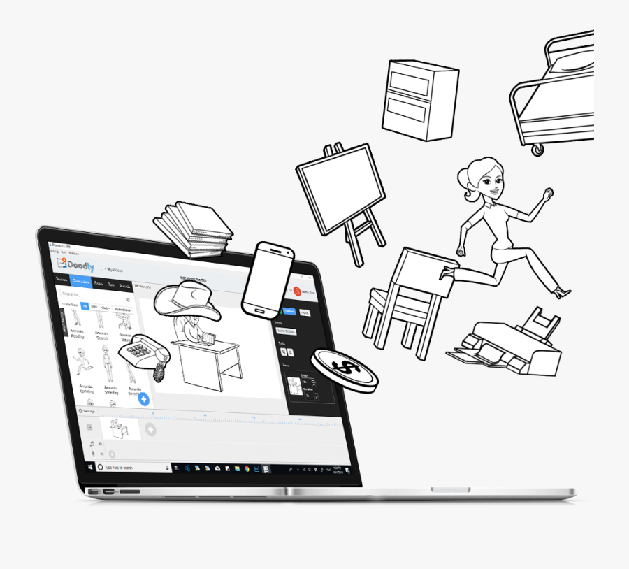 Doodly, Transparent Clipart