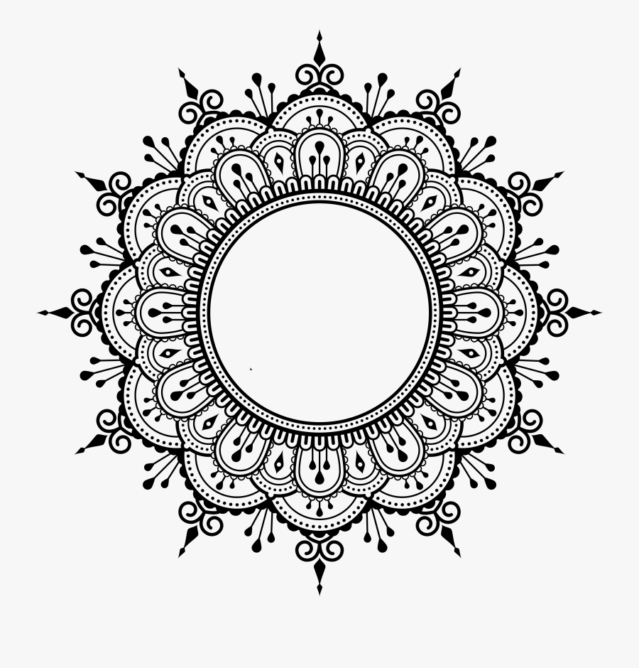 Clip Art Henna Mandala - Transparent Mandala Designs Png, Transparent Clipart