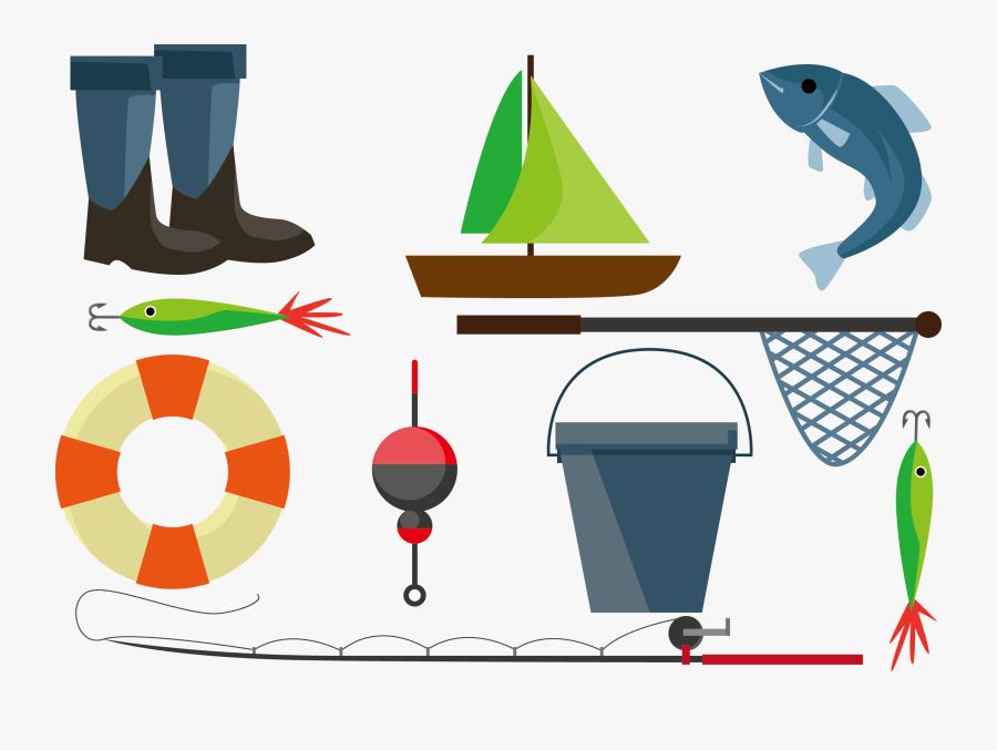 Fishing Rod Clipart Net - Cartoon Rive Fishing, Transparent Clipart