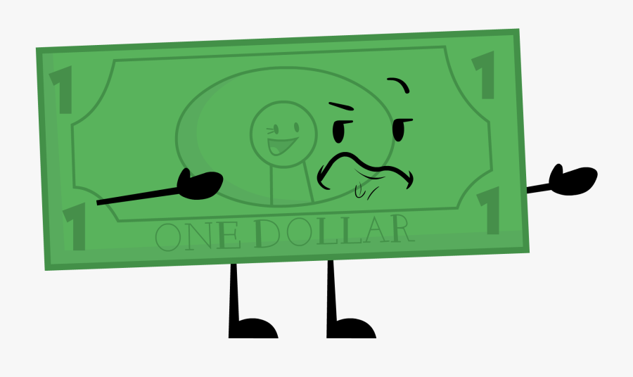Dollar Oi 5 Rig - Cartoon 1 Dollar Bill, Transparent Clipart