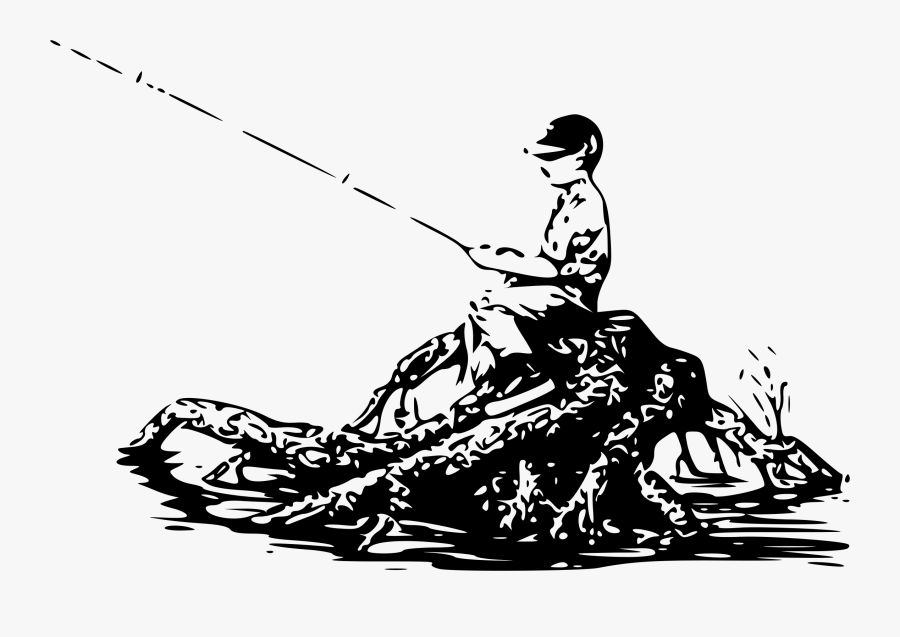 Hd Rod Clipart Sketch - Fishing Art Drawing, Transparent Clipart