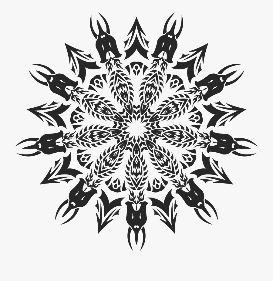 Tribal Mandala Png Clipart Image - Tribal Dragon, Transparent Clipart